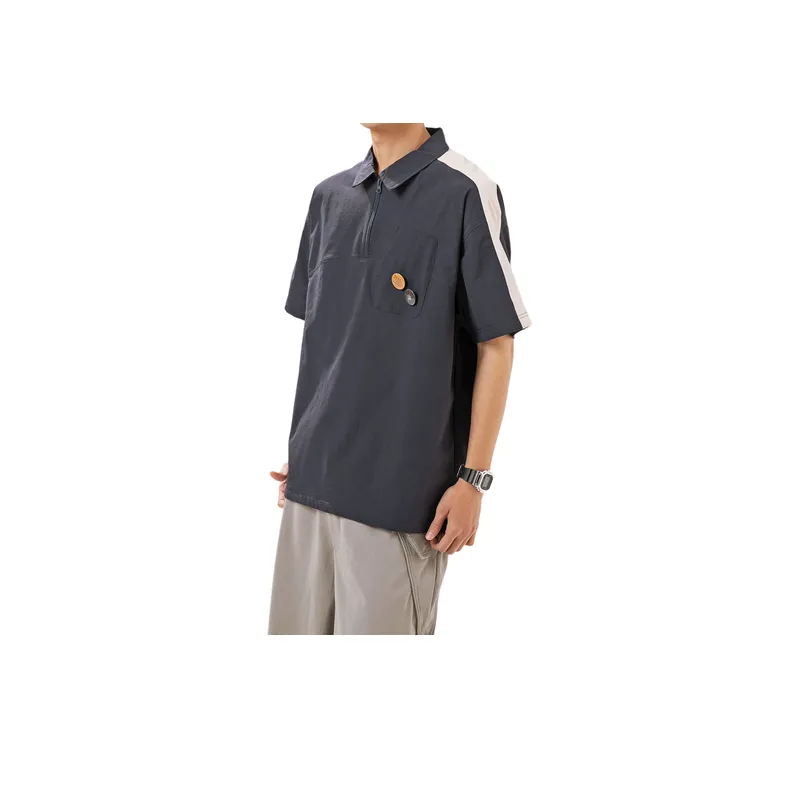 Loose Retro Polo Shirt-9