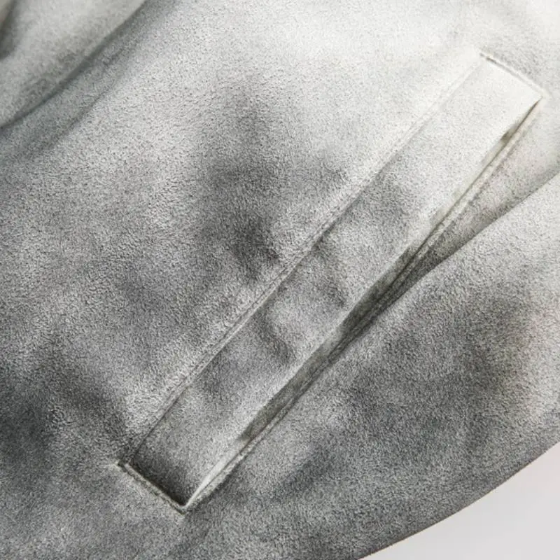 Distress Embroidery Blended Synthetic Fabrics Jacket-5