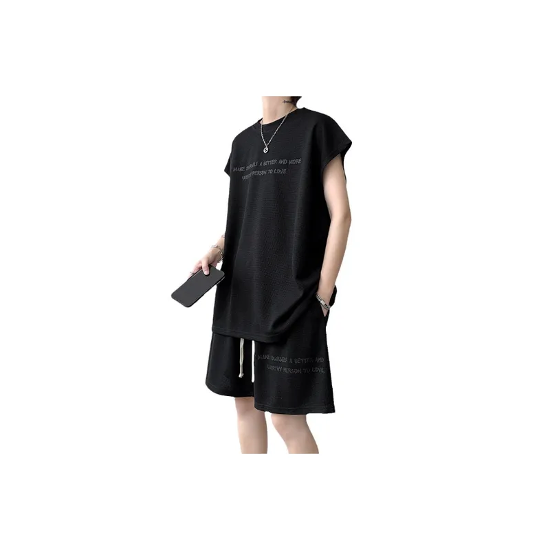 Sleeveless Vest And Trendy Shorts Set-4