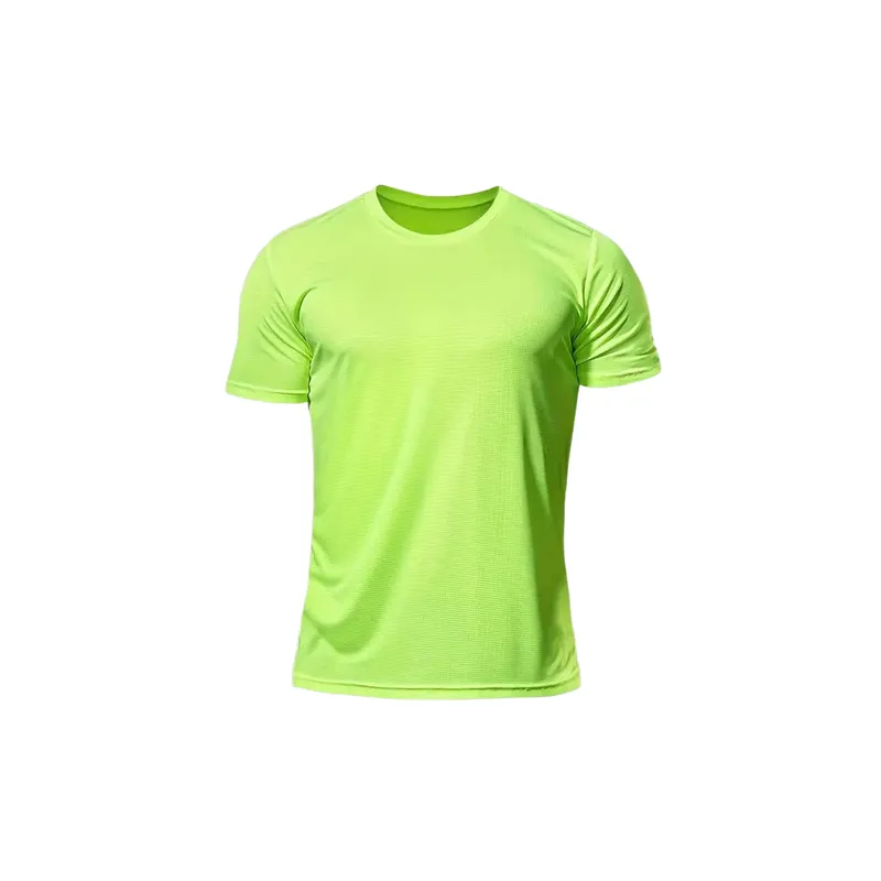 Simple Plain Blended Synthetic Fabrics T Shirt-13